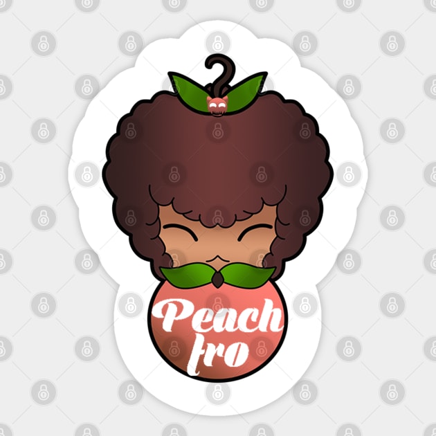 LIL PEACH FRO Sticker by Kay beany